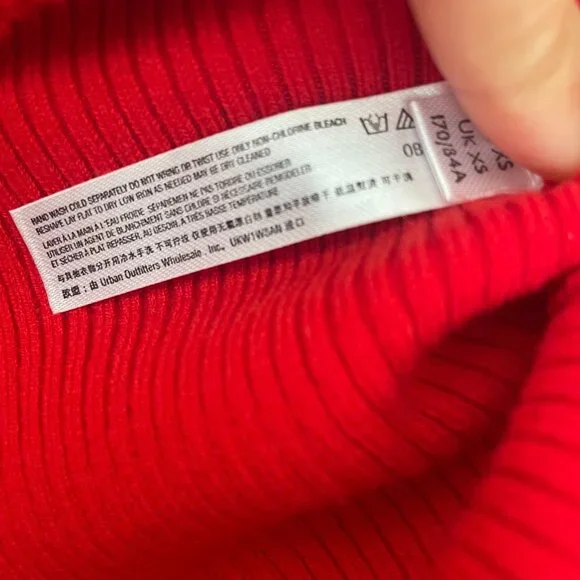 FREE PEOPLE Daniela Sweater Dress in coral/red - Picture 6 of 6